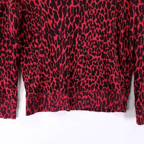 Mother The 3/4 Sleeve Koozie Sweatshirt Red Animal Print Radioactive Paws Small - Picture 11 of 15